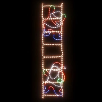 vidaXL Pai Natal a subir uma escada 552 luzes LED 50x200 cm