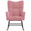 vidaXL Cadeira de baloi&ccedil;o veludo rosa