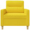 vidaXL Poltrona 60 cm tecido amarelo-claro