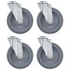 vidaXL Rodas girat&oacute;rias com furo 4 pcs 125 mm