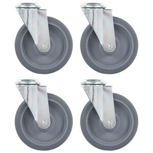 vidaXL Rodas girat&oacute;rias com furo 4 pcs 125 mm