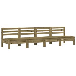 vidaXL Sof&aacute;s s/ apoios bra&ccedil;os p/ jardim 4 pcs madeira pinho impregnada