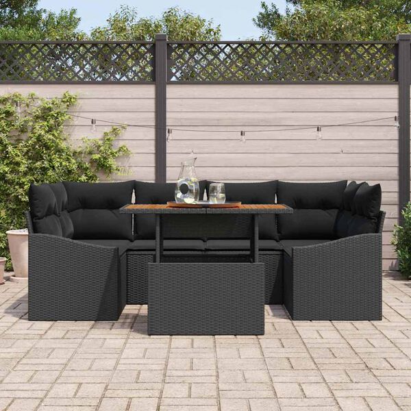 vidaXL Conjunto de Jantar para Jardim Preto e Marrom 100 x 55 x 73 cm