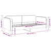 vidaXL Sof&aacute;-cama 90x200 cm tecido cinzento-acastanhado