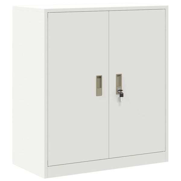 vidaXL Arm&aacute;rio de arruma&ccedil;&atilde;o Branco 80 x 40 x 90 cm A&ccedil;o