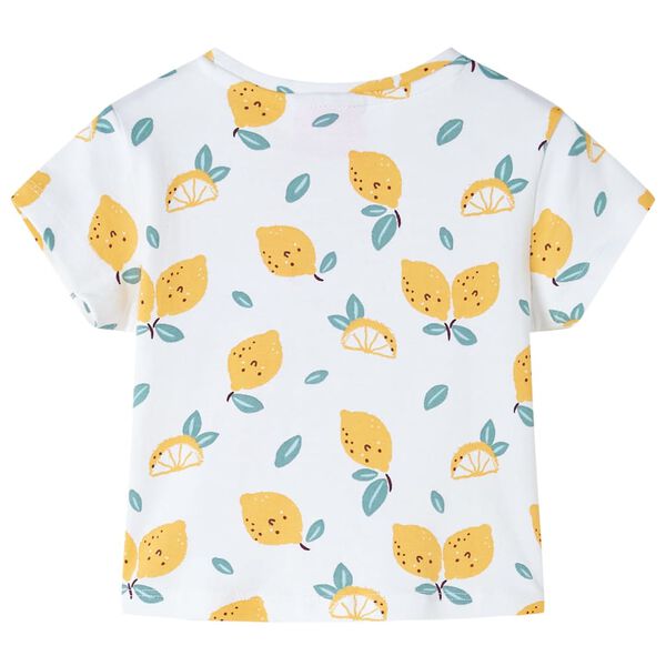 T-shirt infantil com cintura de atar cor cru 140