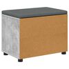 vidaXL Banco de Hall com almofada Cinzento Concreto 60 x 38 x 46 cm