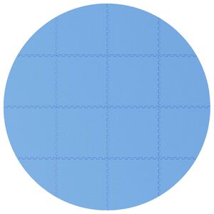 vidaXL Tapete de Fundo para Piscina 16 unid. &Oslash; 235 cm Redondo Azul