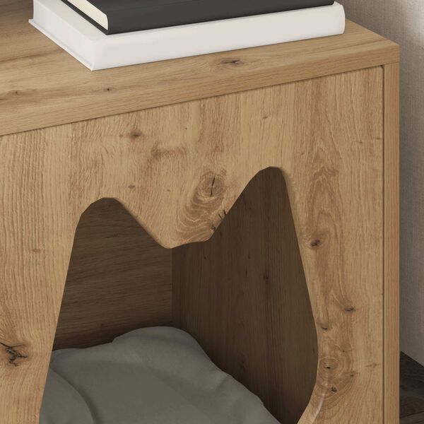 vidaXL Casa para Gatos Carvalho Artesanal 42,5 x 40 x 53,5 cm