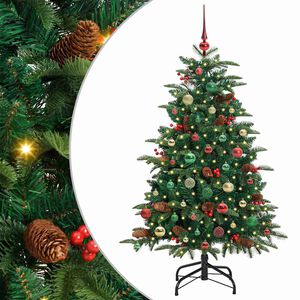vidaXL &Aacute;rvore de Natal Artificial Verde 150 cm PVC, Metal e Pl&aacute;stico