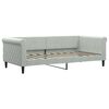 vidaXL Sof&aacute;-cama 90x190 cm veludo cinzento-claro