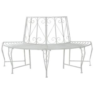 vidaXL Banco de &Aacute;rvore 4-N&uacute;mero de lugares 160 x 80 x 89 cm A&ccedil;o