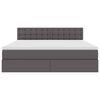 vidaXL Cama com arruma&ccedil;&atilde;o e colch&atilde;o com colch&atilde;o Cinzeto 160 x 200 cm