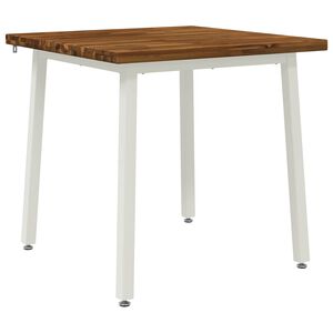 vidaXL 60 x 55 x 75 cm Madeira S&oacute;lida de Ac&aacute;cia Natural e Branco
