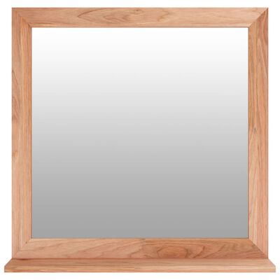 vidaXL Espelho de parede 55x55 cm madeira de nogueira maciça