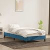 vidaXL Estrutura de cama sem colch&atilde;o 90x220 cm veludo azul-escuro