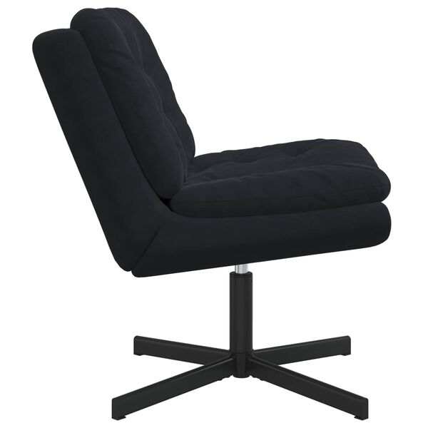 vidaXL Cadeira Relaxante Girat&oacute;ria Preto 63 x 75 x 76 cm Veludo