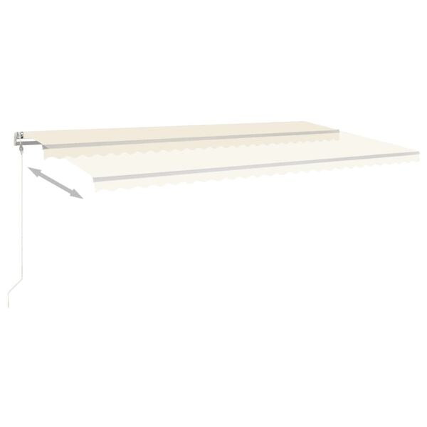 vidaXL Toldo retr&aacute;til autom&aacute;tico 600x350 cm creme