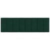 vidaXL Almofad&atilde;o de cabeceira Hanko 160 cm veludo verde-escuro