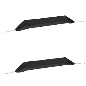 vidaXL T&uacute;neis de rede 2 pcs a&ccedil;o e polietileno preto