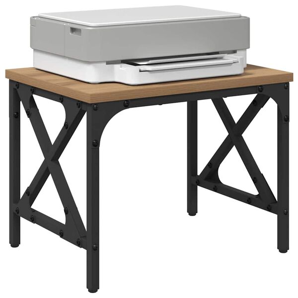 vidaXL Suporte para Impressora Carvalho Artesanal 40 x 30 x 31 cm