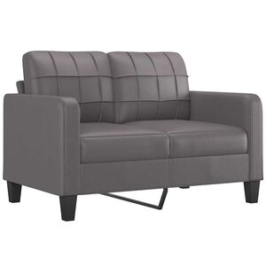 vidaXL Sof&aacute; de 2 lugares 120 cm couro artificial cinza