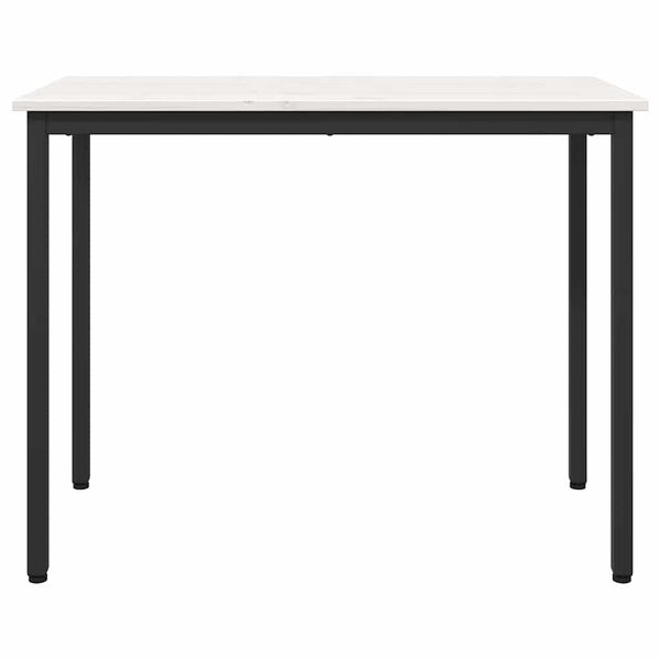vidaXL mesa Branco 100 x 50 x 77 cm Madeira de Engenharia e A&ccedil;o