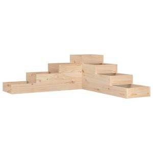 vidaXL Vaso de jardim 4 n&iacute;veis 106x104,5x36 cm madeira maci&ccedil;a pinho