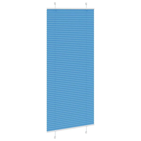 vidaXL Azul Plissada Cega 95x200 cm Largura Tecido 94,4 cm Poli&eacute;ster