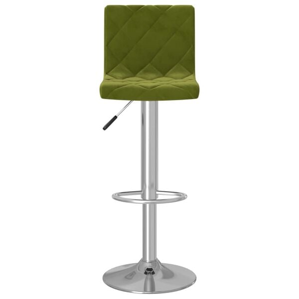vidaXL Bancos de bar 2 pcs veludo verde-claro
