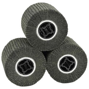 vidaXL Rolos de Lixa 3 pcs Preto 12 x 12 x 10 cm fibra sintética