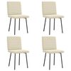 vidaXL Cadeiras de jantar 4 pcs couro art. creme