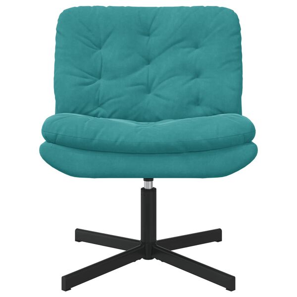 vidaXL Cadeira Relaxante Girat&oacute;ria Turquesa 63 x 75 x 76 cm Veludo