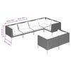 vidaXL 7 pcs conj. lounge jardim c/ almofadões vime PE cinzento-escuro