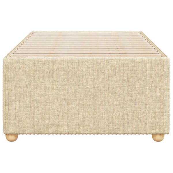 vidaXL Estrutura de cama sem colch&atilde;o 90x190 cm tecido creme