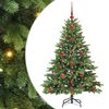vidaXL &Aacute;rvore de Natal Artificial com 150 LEDs Verde 120 cm PE e PVC