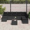 vidaXL Conjunto de Sof&aacute; de Jardim 9 pcs Bege Rattan Sint&eacute;tico