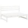 vidaXL Sof&aacute; de centro para jardim 120x80 cm pinho maci&ccedil;o branco