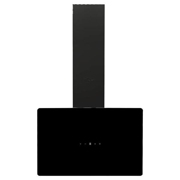 vidaXL Exaustor de parede 60 cm a&ccedil;o e vidro temperado preto