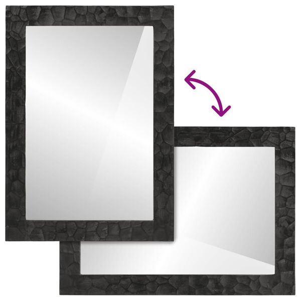 vidaXL Espelho de casa de banho 50x70x2,5 cm mangueira maciça e vidro