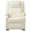 vidaXL Poltrona de massagens elevat&oacute;ria couro artificial cor creme