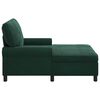 vidaXL Chaise Lounge com almofada Verde Escuro 91 x 157 x 91 cm Veludo