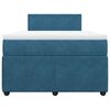 vidaXL Cama boxspring com colch&atilde;o 120x190 cm veludo azul