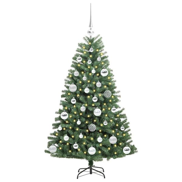vidaXL &Aacute;rvore de Natal Articulada Artificial Verde 120 cm PVC e Metal