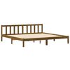 vidaXL Estrutura de cama 200x200 cm pinho maciço castanho mel
