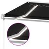 vidaXL Toldo autom&aacute;tico com LED e sensor de vento 350x250 cm antracite