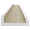 vidaXL Prateleiras de parede 2 pcs 80x9x3 cm branco e carvalho sonoma