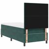 vidaXL Cama Box Spring LED com colch&atilde;o Verde Escuro 90 x 190 cm Veludo