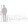 vidaXL Sofá-cama com suporte para copos couro artificial cinzento