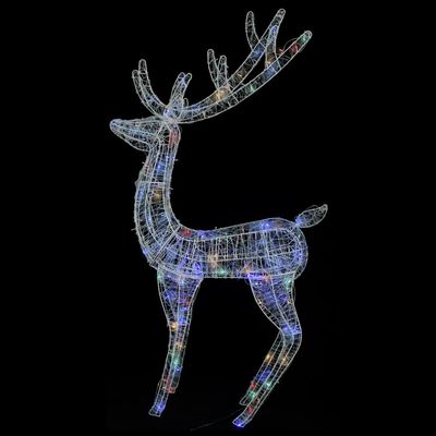 vidaXL Renas de Natal XXL 2pcs 250 LEDs 180 cm acrílico multicolorido